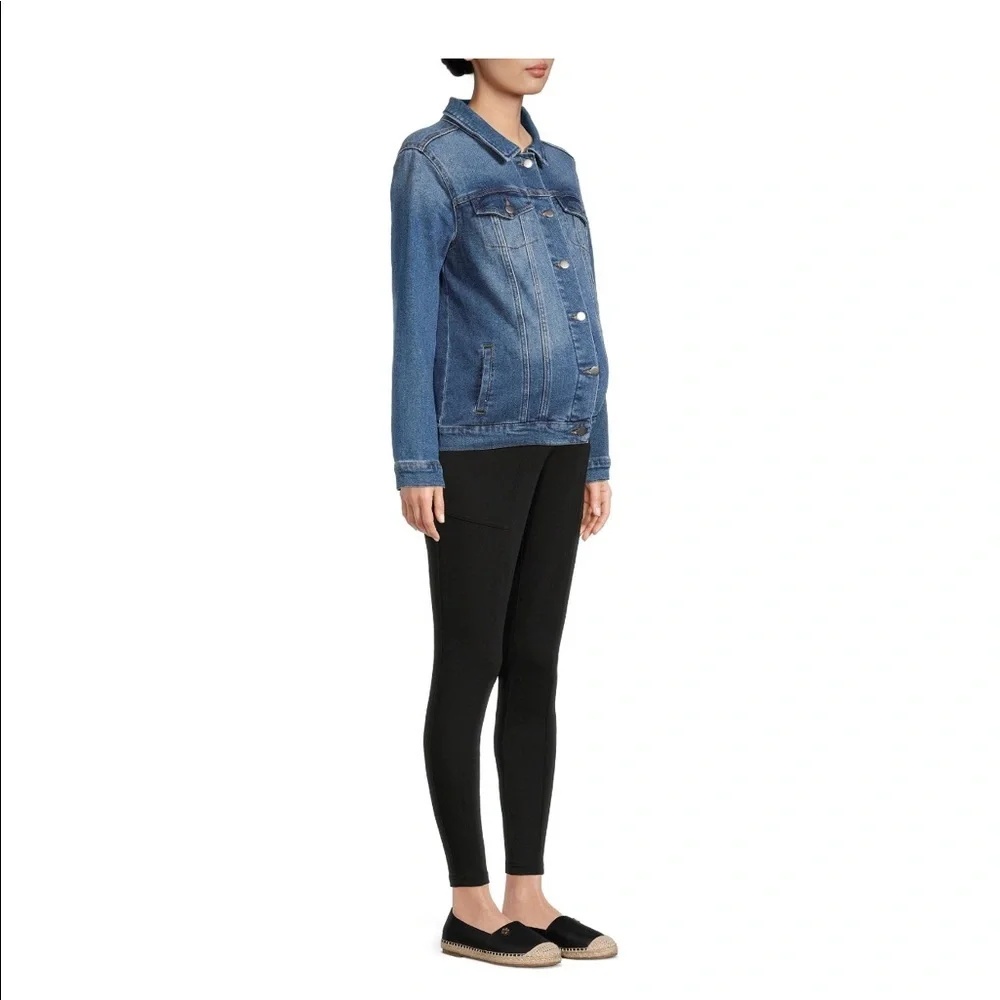Women's Maternity Trucker Jacket - Picture 3 of 6